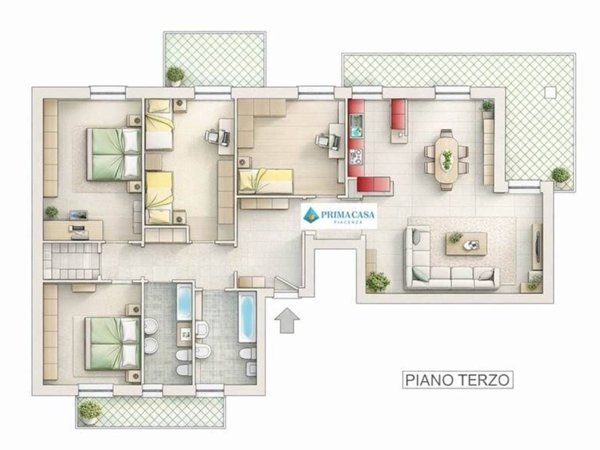 appartamento in vendita a Piacenza in zona Stadio