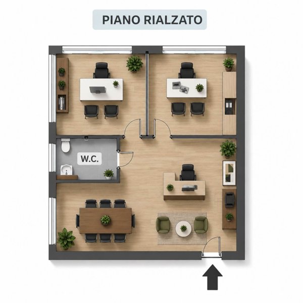 ufficio in vendita a Piacenza in zona Baia del Re