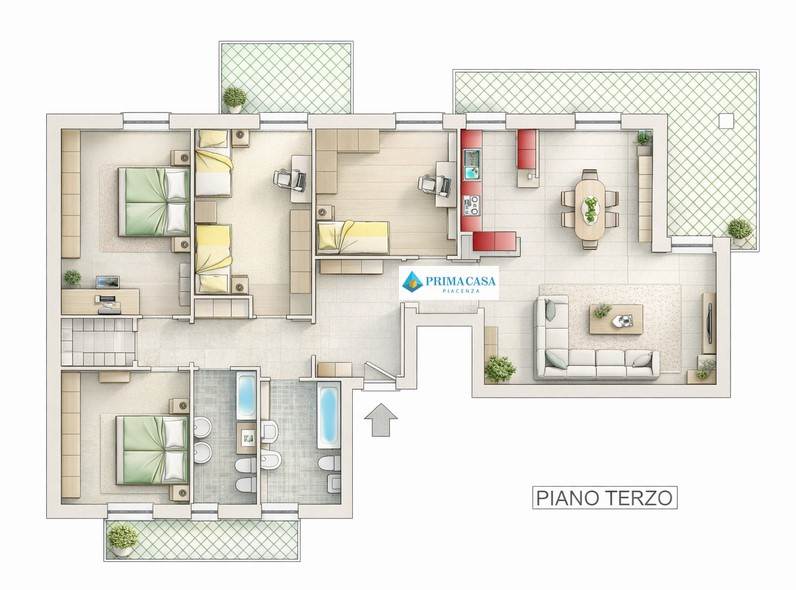 appartamento in vendita a Piacenza in zona Barriera Genova