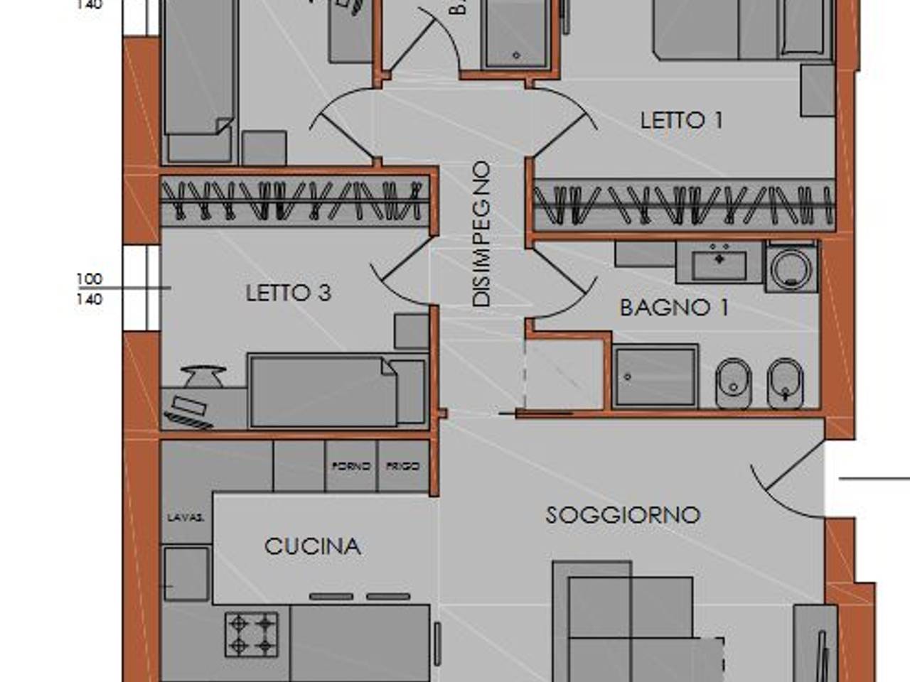 appartamento in vendita a Piacenza