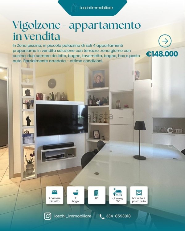 appartamento in vendita a Vigolzone in zona Borgo di Sotto