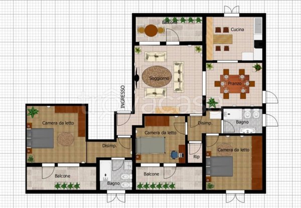 appartamento in vendita a Langhirano in zona Pilastro