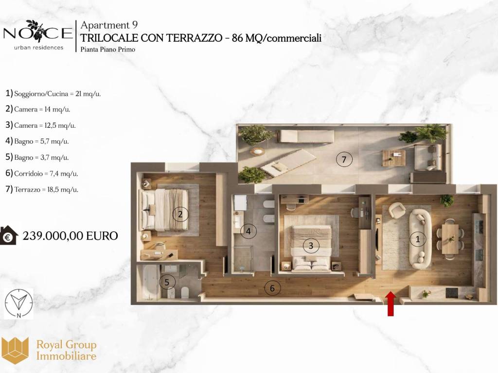 appartamento in vendita a Noceto