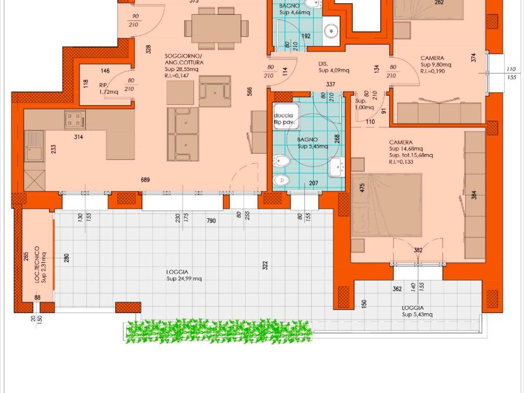 appartamento in vendita a Parma in zona Cittadella