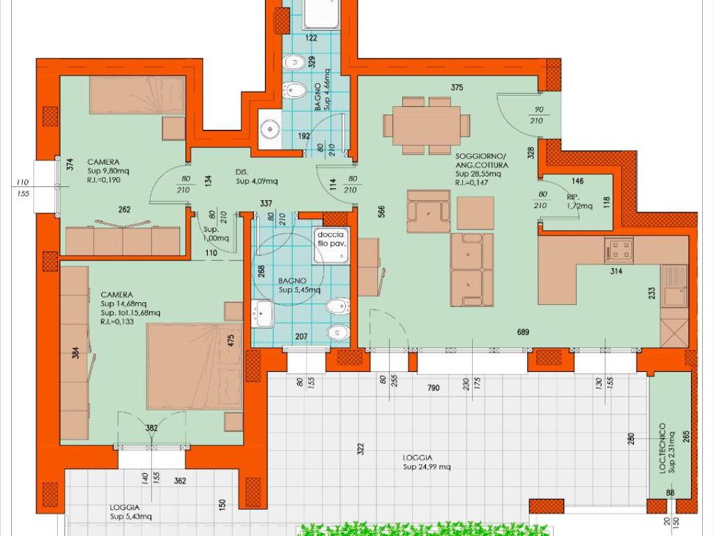 appartamento in vendita a Parma in zona Cittadella