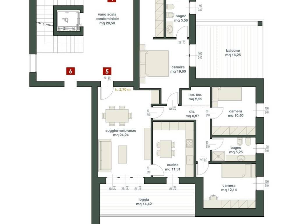 appartamento in vendita a Parma in zona Cittadella