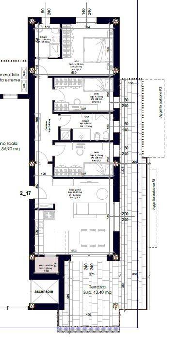 appartamento in vendita a Parma in zona Gaione