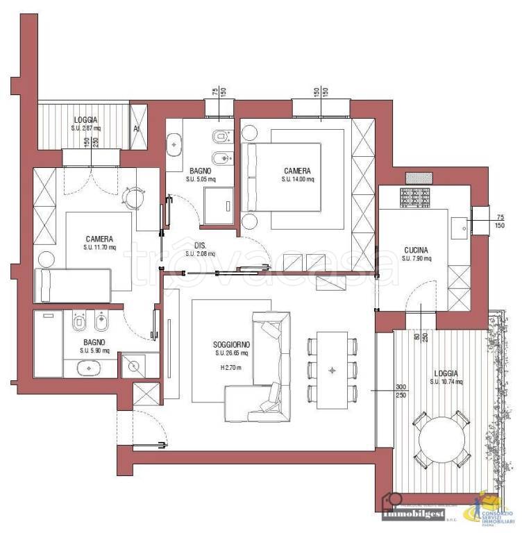 appartamento in vendita a Parma in zona Molinetto