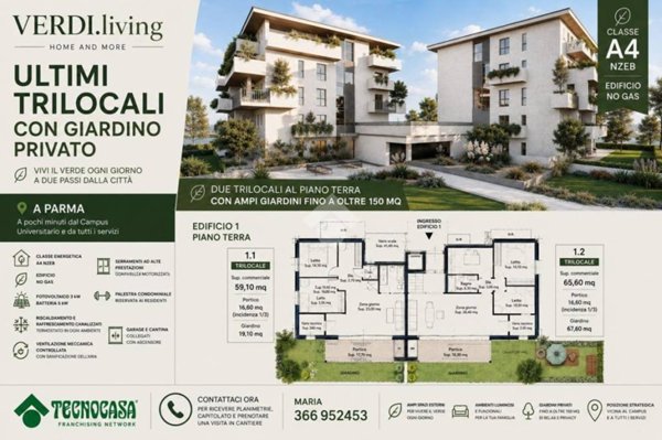 appartamento in vendita a Parma in zona Gaione