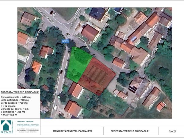terreno edificabile in vendita a Tizzano Val Parma in zona Reno