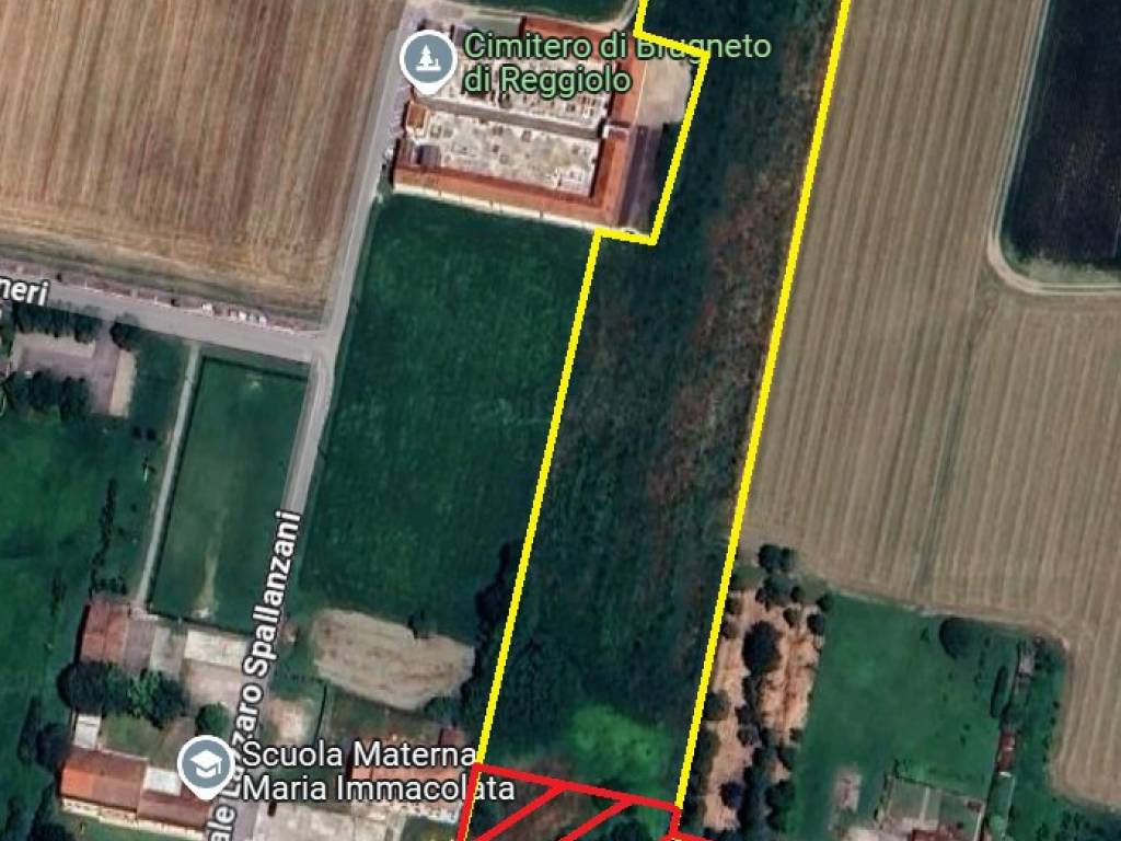 terreno edificabile in vendita a Reggiolo in zona Brugneto