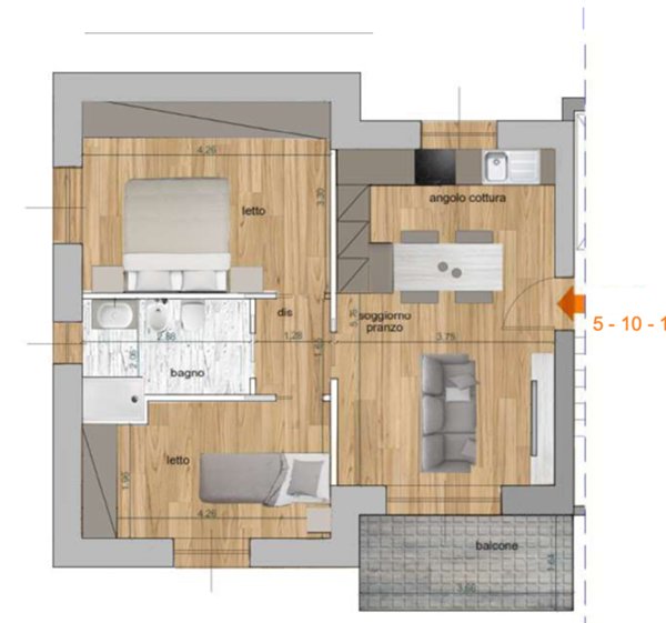 appartamento in vendita a Reggio nell'Emilia in zona Pieve Modolena