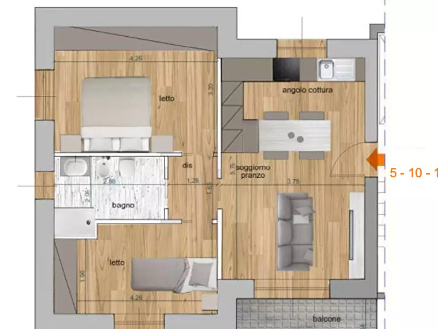 appartamento in vendita a Reggio nell'Emilia in zona Pieve Modolena