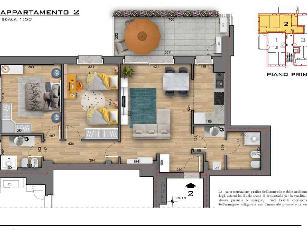 appartamento in vendita a Carpi in zona Quartirolo