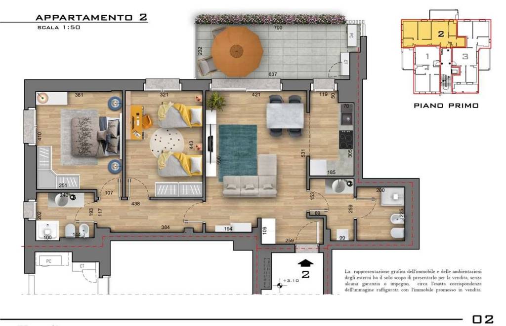 appartamento in vendita a Carpi in zona Quartirolo