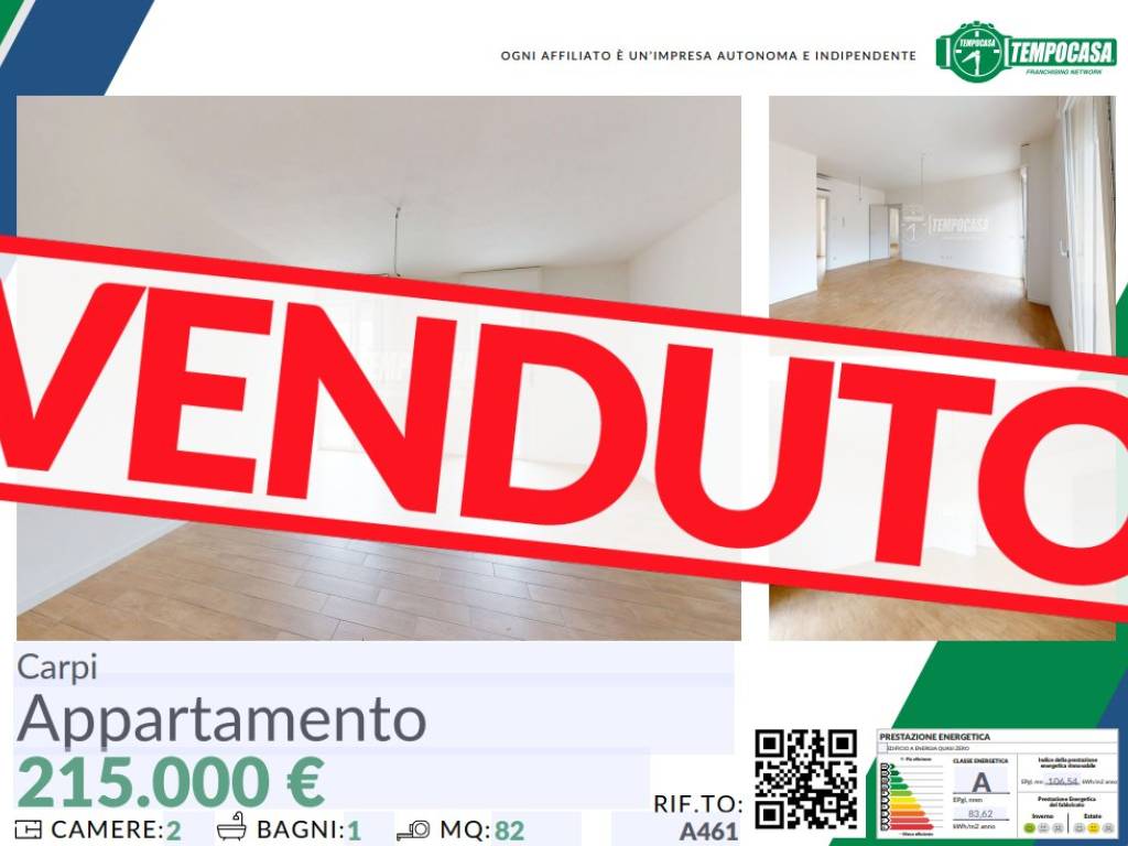 appartamento in vendita a Carpi in zona Fossoli