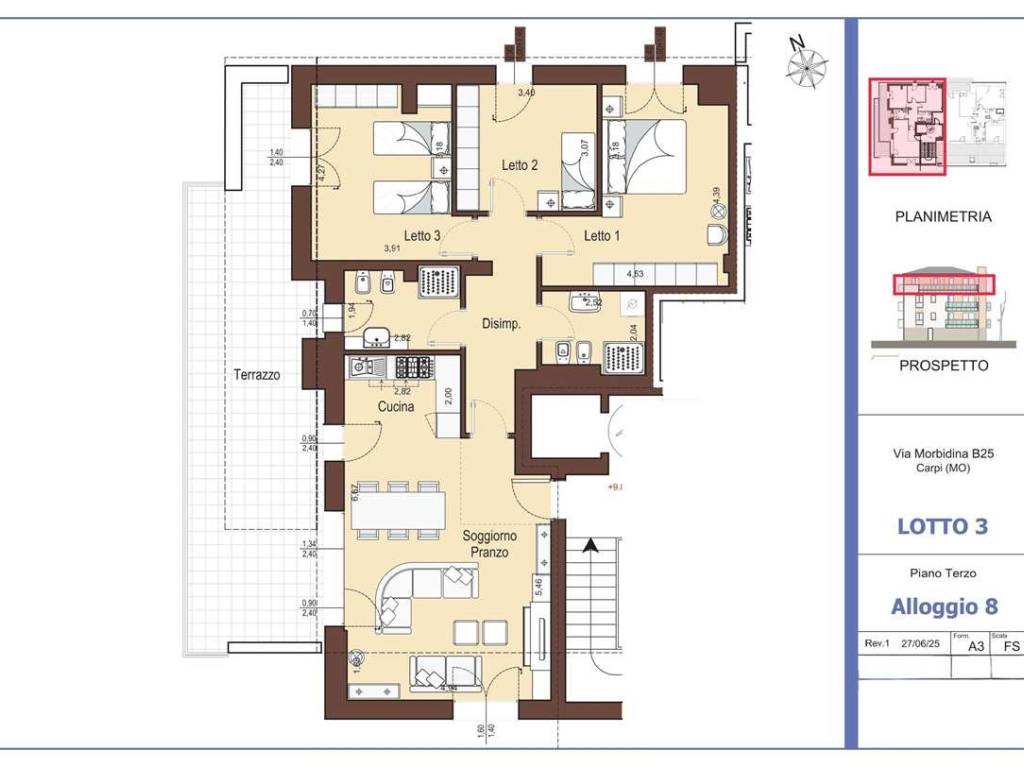 appartamento in vendita a Carpi in zona Quartirolo