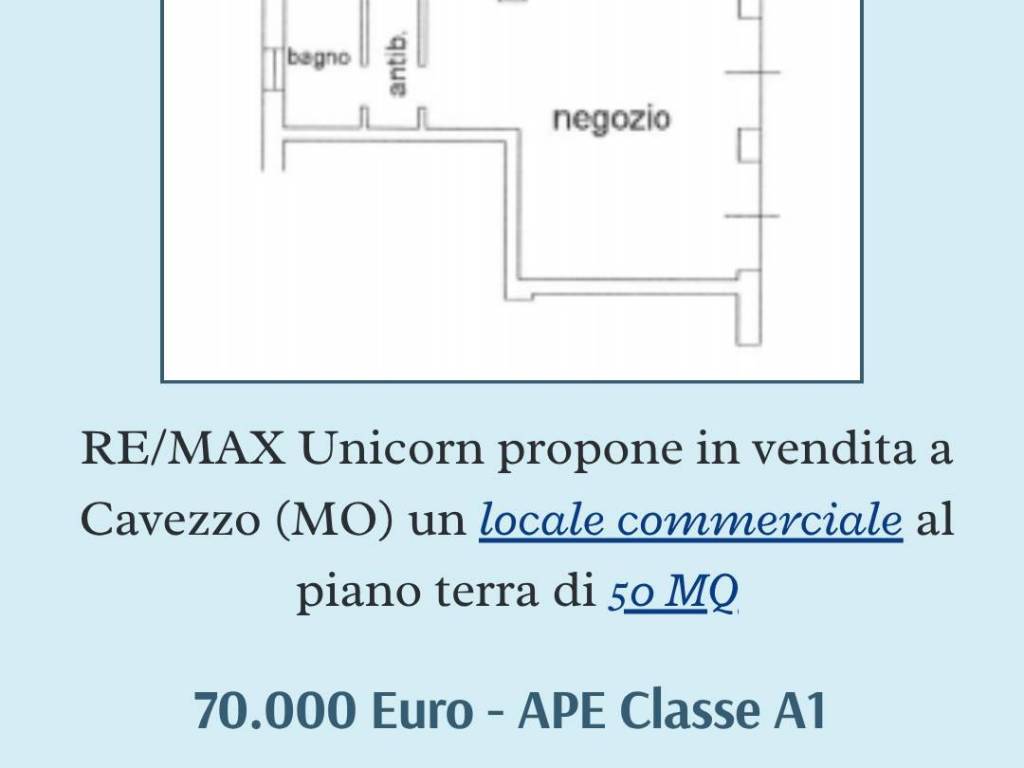 negozio in vendita a Cavezzo