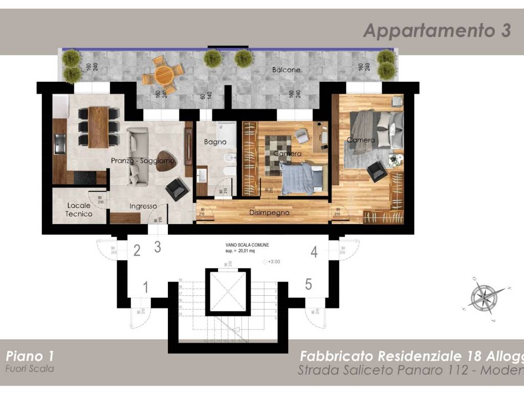 appartamento in vendita a Modena in zona San Lazzaro / Modena Est