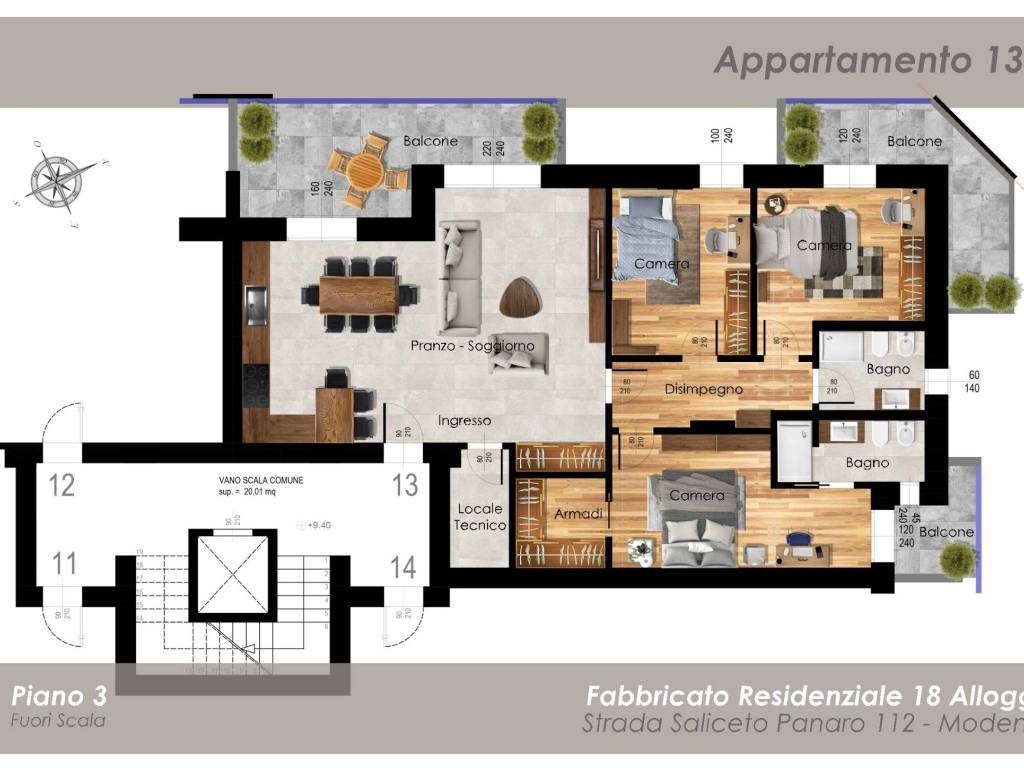appartamento in vendita a Modena in zona San Lazzaro / Modena Est