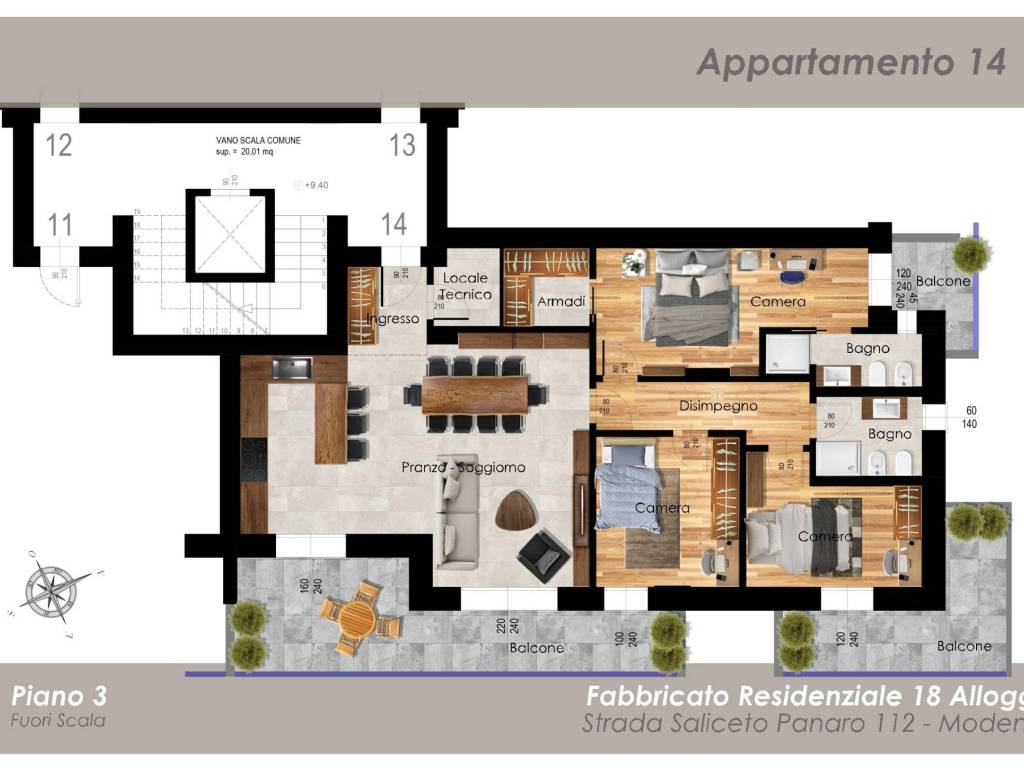 appartamento in vendita a Modena in zona San Lazzaro / Modena Est