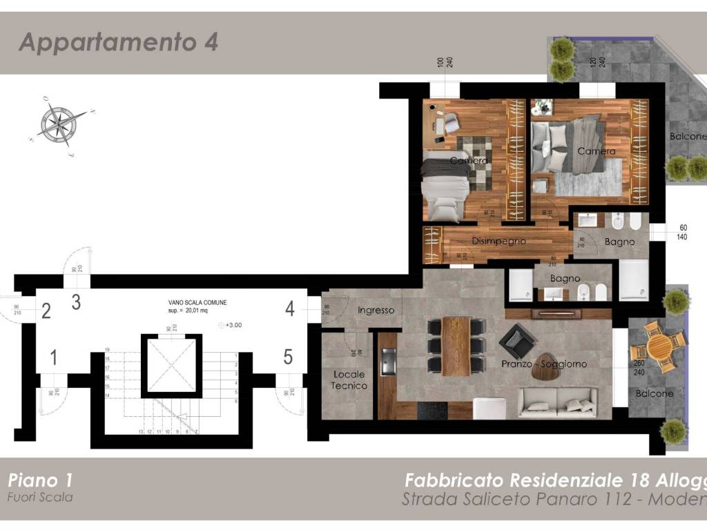 appartamento in vendita a Modena in zona San Lazzaro / Modena Est