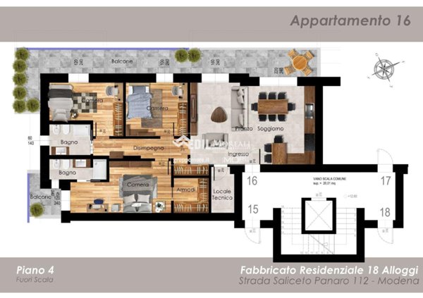 appartamento in vendita a Modena in zona San Lazzaro / Modena Est