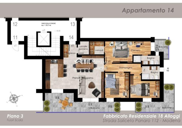 appartamento in vendita a Modena in zona San Lazzaro / Modena Est