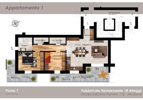 appartamento in vendita a Modena in zona San Lazzaro / Modena Est