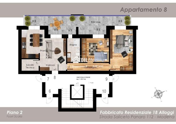 appartamento in vendita a Modena in zona San Lazzaro / Modena Est
