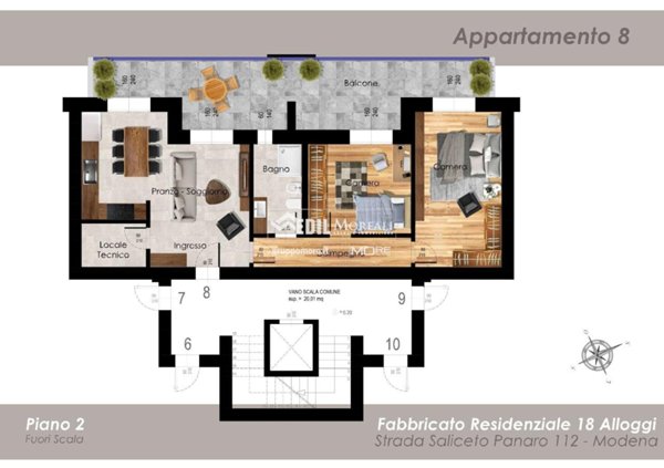 appartamento in vendita a Modena in zona San Lazzaro / Modena Est