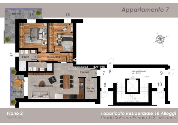 appartamento in vendita a Modena in zona San Lazzaro / Modena Est