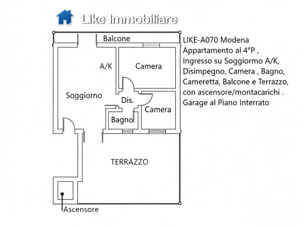 appartamento in vendita a Modena in zona Baggiovara