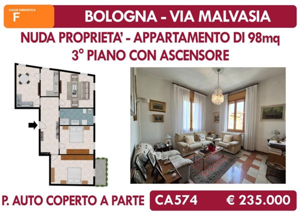 appartamento in vendita a Bologna in zona Saffi