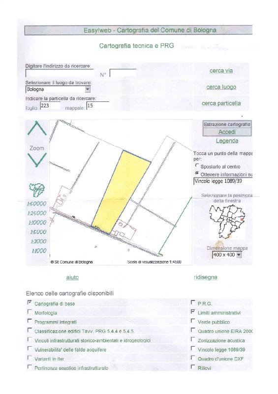 terreno edificabile in vendita a Bologna in zona Zona Industriale Ròveri