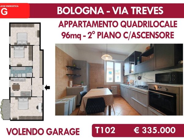 appartamento in vendita a Bologna in zona Saragozza