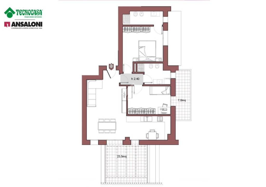 appartamento in vendita a Calderara di Reno