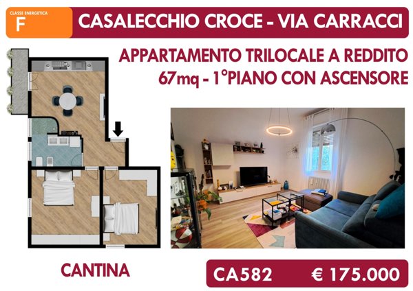 appartamento in vendita a Casalecchio di Reno in zona Croce