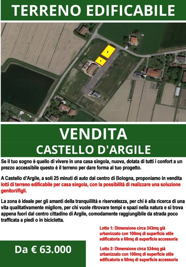 terreno edificabile in vendita a Castello d'Argile
