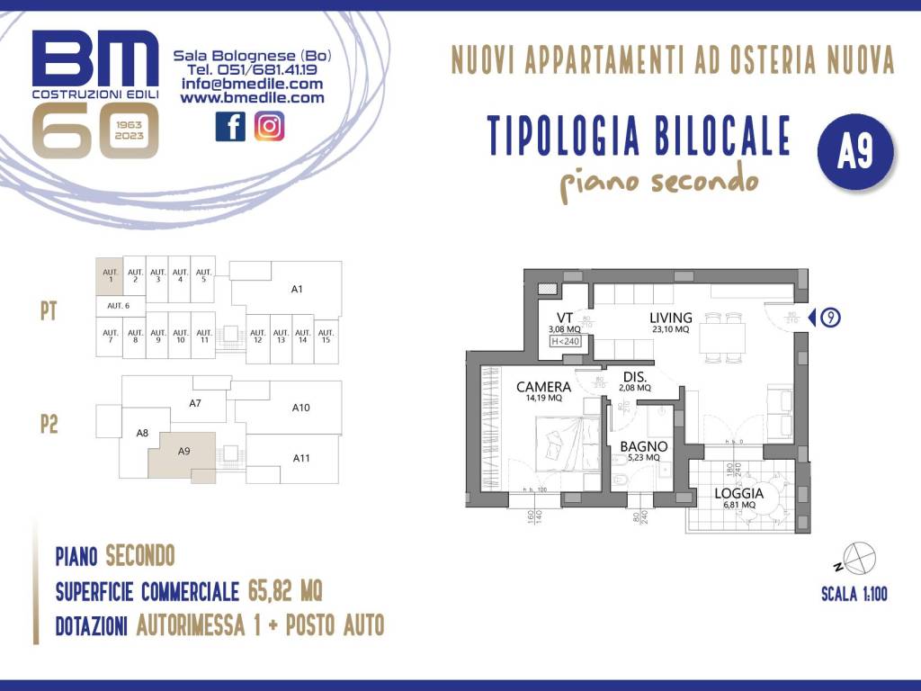 appartamento in vendita a Sala Bolognese in zona Osteria Nuova
