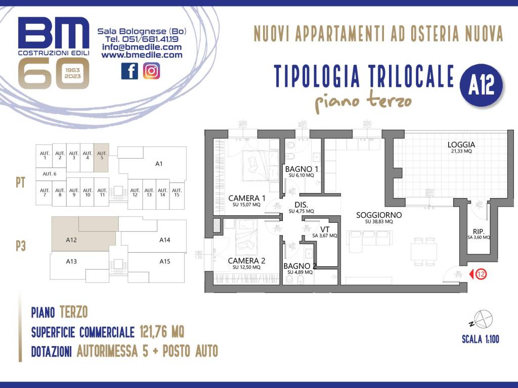 appartamento in vendita a Sala Bolognese in zona Osteria Nuova