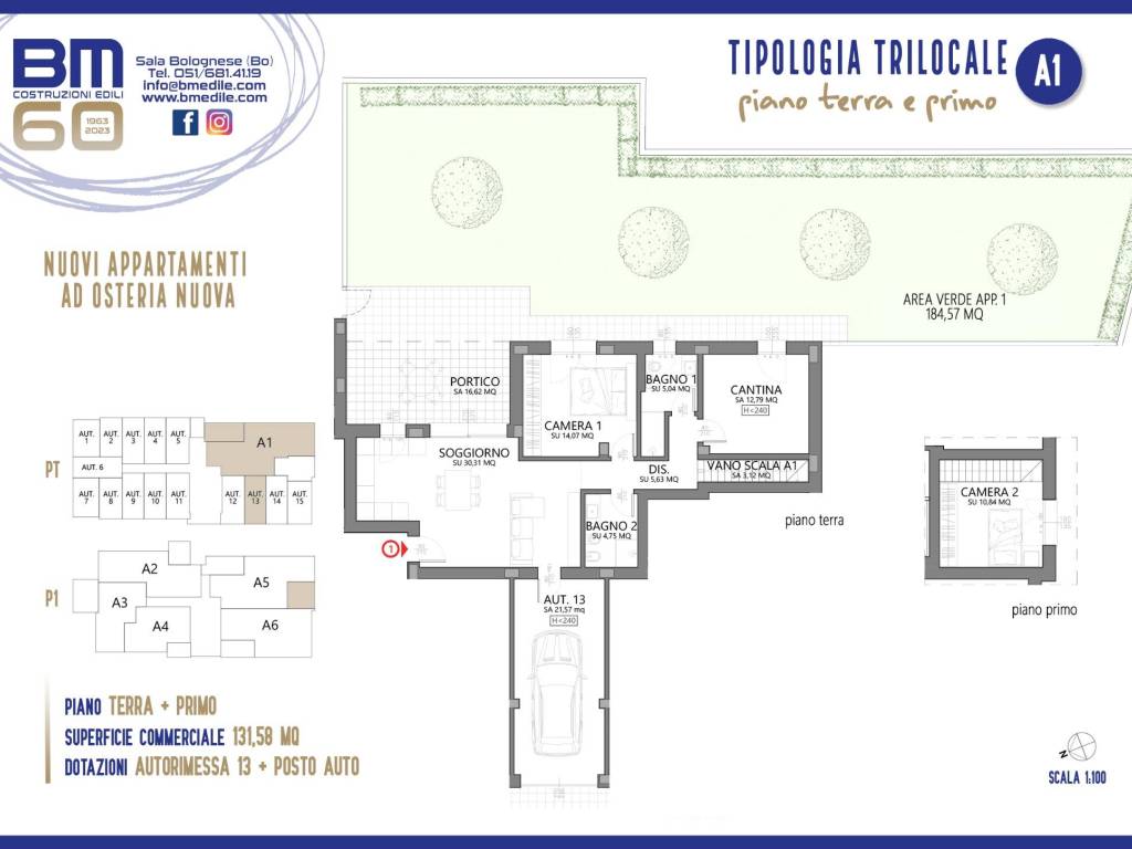 appartamento in vendita a Sala Bolognese in zona Osteria Nuova