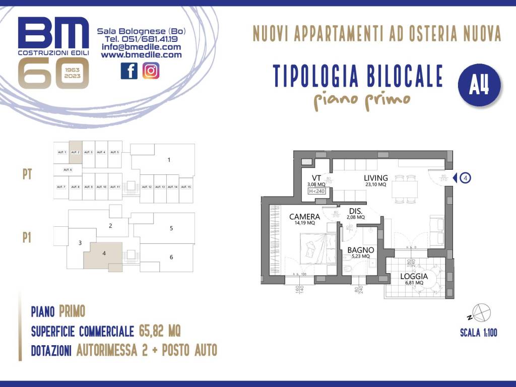 appartamento in vendita a Sala Bolognese in zona Osteria Nuova