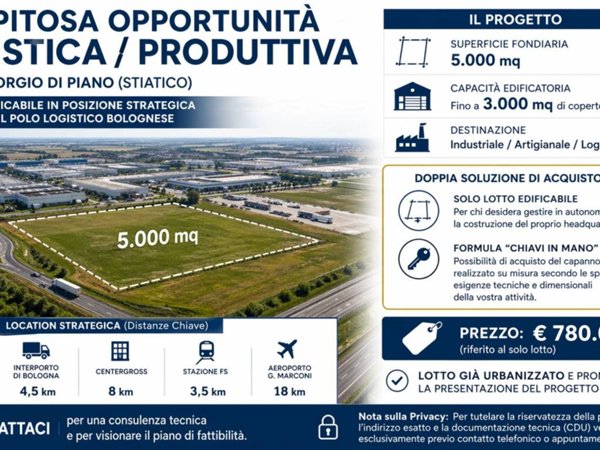 terreno edificabile in vendita a San Giorgio di Piano in zona Stiatico