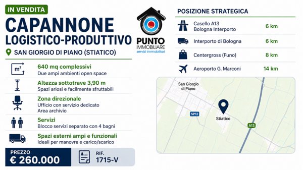ufficio in vendita a San Giorgio di Piano in zona Stiatico