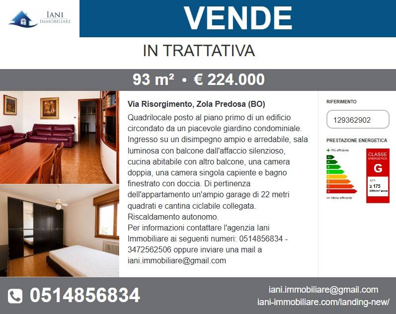 appartamento in vendita a Zola Predosa