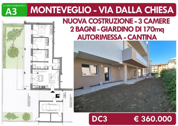appartamento in vendita a Valsamoggia in zona Monteveglio