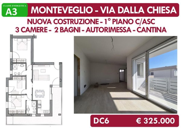 appartamento in vendita a Valsamoggia in zona Monteveglio