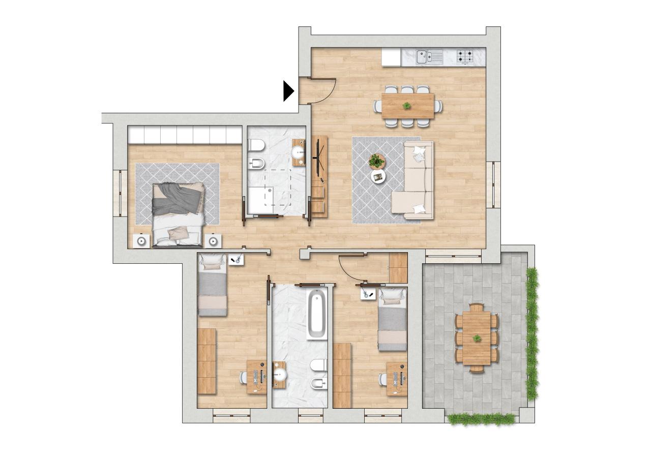 appartamento in vendita a Valsamoggia in zona Bazzano