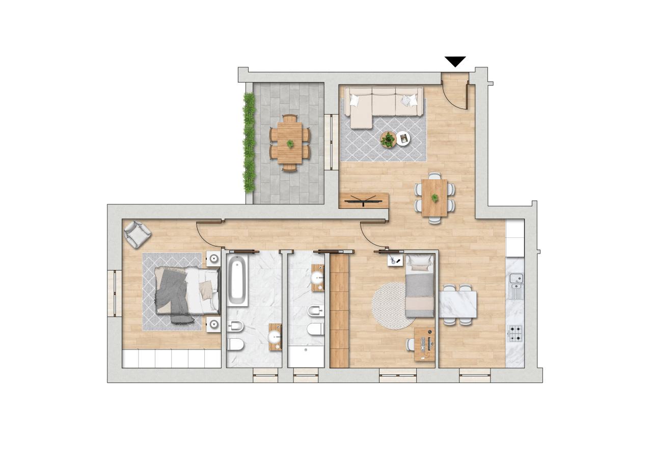 appartamento in vendita a Valsamoggia in zona Bazzano